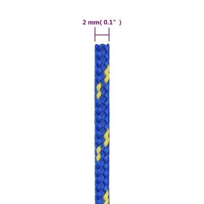 vidaXL Frânghie de barcă, albastru, 2 mm, 25 m, polipropilenă