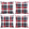 vidaXL Perne canapea 4 buc. model carouri roșii 60x60 cm, material textil