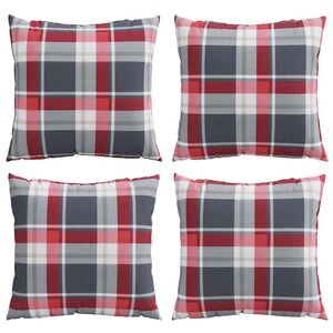 vidaXL Perne canapea 4 buc. model carouri roșii 60x60 cm, material textil