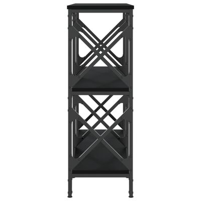 vidaXL Măsuță consolă, negru, 100x28x80,5 cm, lemn compozit