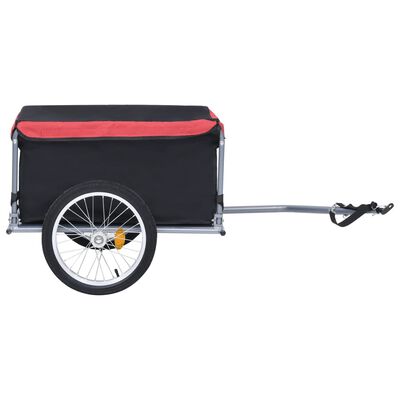 vidaXL Remorcă pentru bicicletă, negru și roșu, 65 kg