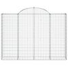 vidaXL Coșuri gabion arcuite 5 buc, 200x30x140/160cm, fier galvanizat