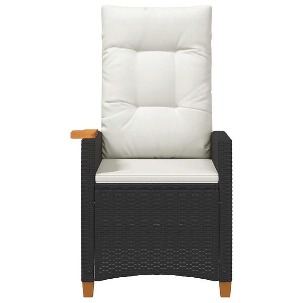 vidaXL Scaun reclinabil cu placă pentru ceai cu pernă 62 x 64 x 112 cm