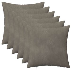 vidaXL Husă pentru pernă 6 buc. HEERLEN Gri deschis 30 x 30 cm Catifea