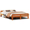 vidaXL Cadru de pat fără saltea, maro ceruit 150x200 cm lemn masiv pin