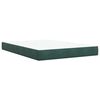 vidaXL Pat box spring cu saltea, verde închis, 160x200 cm, catifea