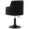 vidaXL Scaun de bucătărie pivotant, negru, catifea