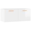 vidaXL Dulap de perete, alb extralucios, 80x35x36,5 cm, lemn compozit