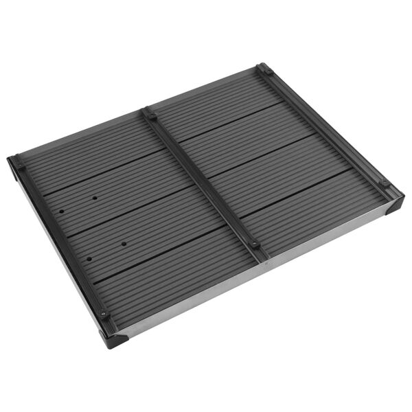 vidaXL Cădiță de duș de exterior gri 80x62 cm WPC și oțel inoxidabil