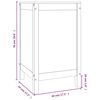 vidaXL Cutie de rufe, gri, 44x44x76 cm, lemn masiv de pin