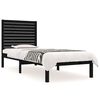 vidaXL Cadru de pat mic single, negru, 75x190 cm, lemn masiv