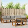 vidaXL Set de canapele de exterior 8 pcs Gri natural și deschis