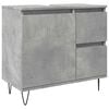 vidaXL Dulap de chiuvetă baie, gri beton, 65x33x60 cm, lemn prelucrat