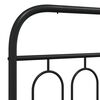 vidaXL Tăblie de pat de schimb metalică, negru, 75 cm