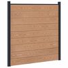 vidaXL Set de Gard 180 x 186 cm WPC și Aluminiu Maro