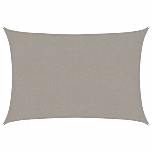 vidaXL P&acirc;nză parasolar, gri deschis dreptunghiular 2x3 m HDPE 160 g/m&sup2;