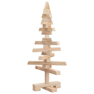 vidaXL Brad de Crăciun din lemn decorativ, 60 cm, lemn de pin masiv