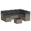 vidaXL Set canapele de grădină cu perne, 8 piese, gri, poliratan