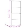 vidaXL Ușă de interior alb 83x201,5 cm sticlă securiz. / aluminiu slim
