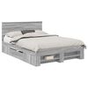 vidaXL Cadru de pat Gri Sonoma 160 x 200 cm Lemn prelucrat