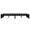 vidaXL Cadru de pat mic dublu, negru, 120x190 cm, lemn masiv