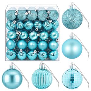 vidaXL Set de globuri de Crăciun 100 buc. Turcoaz 4 cm Polistiren