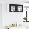 vidaXL Dulap suspendat cu ușă 2 pcs Stejar Negru 40 x 31 x 40 cm