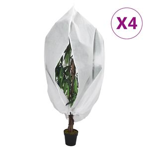 vidaXL Huse de plante din fleece cu fermoar 4 buc. 70 g/m&sup2; 3,14x2,5 m