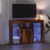 vidaXL Șifonier LED pentru TV colțar Stejar fumuriu 100x40x68cm