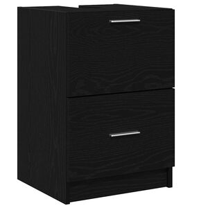 vidaXL Dulap de Baie Stejar Negru 40 x 37 x 59 cm Lemn prelucrat