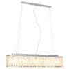 vidaXL Lustră cu mărgele de cristal, argintiu, 104 cm, E14