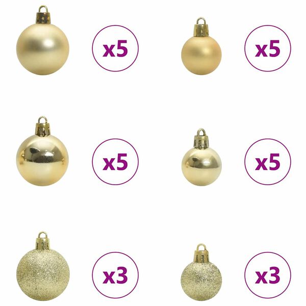 vidaXL Brad de Crăciun artificial Verde 270 cm PVC și oțel și plastic