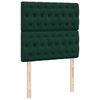 vidaXL Pat box spring cu saltea, verde &icirc;nchis, 100x200 cm, catifea