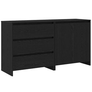 vidaXL Bufet cu sertar 2 pcs Negru 70 x 41 x 75 cm Lemn compozit