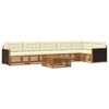 vidaXL Set de canapele de exterior 7 buc. Natural și Crem Poliester