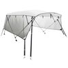 vidaXL Parasolar Bimini 4 arcuri pereți plasă 243x(230-244)x137 cm