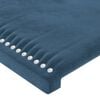 vidaXL Pat box spring cu saltea, albastru &icirc;nchis, 90x200 cm, catifea