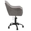 vidaXL Scaune de bucătărie pivotante, 2 buc, gri &icirc;nchis, catifea