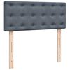 vidaXL Pat box spring cu saltea, gri &icirc;nchis, 120x200 cm, catifea
