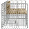 vidaXL Bancă grădină, design gabion, 143x71x65,5cm, lemn pin impregnat