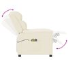 vidaXL Fotoliu de masaj electric, crem, piele ecologică