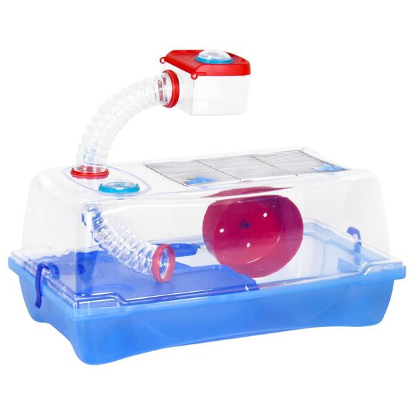 vidaXL Cușcă pentru hamsteri, albastru, 57x33x26 cm, polipropilenă