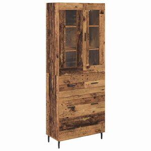 vidaXL Bufet cu sertar 2 pcs Lemn Vechi Lemn compozit