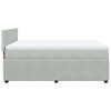 vidaXL Pat box spring cu saltea, gri deschis, 140x200 cm, catifea