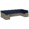 vidaXL Set de canapea 10 buc. Gri Poliester