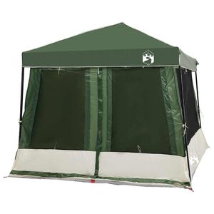 vidaXL Set Cort pentru Camping 2 pcs Verde Tafetă și Material