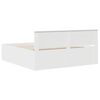 vidaXL Cadru de pat cu headboard Alb 180 x 200 cm Lemn compozit