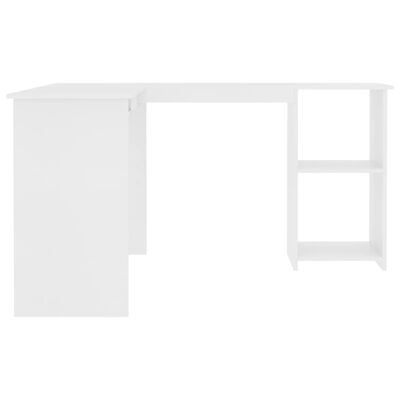 vidaXL Birou de colț în formă de L, alb, 120 x 140 x 75 cm, PAL