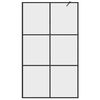 vidaXL Paravan de duș walk-in negru 115x195 cm sticlă ESG transparentă