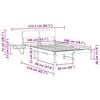 vidaXL Cadru de pat Maroniu cerat 140 x 200 cm Lemn de pin masiv